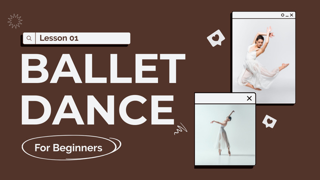 Designvorlage Woman performing Ballet Dance für Youtube Thumbnail