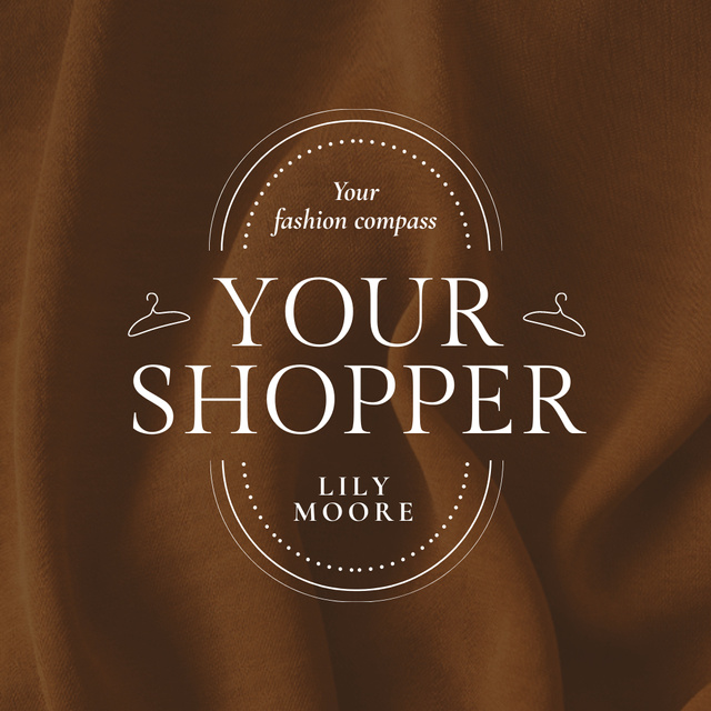Modèle de visuel Creative Shopper Service Promotion In Brown - Animated Logo