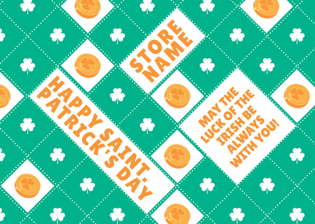 Ontwerpsjabloon van Card van Moge uw St. Patrick's Day worden gevuld met gelach en gejuich