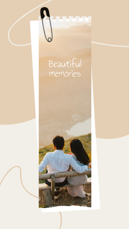 Wedding Agency Services with Couple enjoying View Instagram Story Design Template