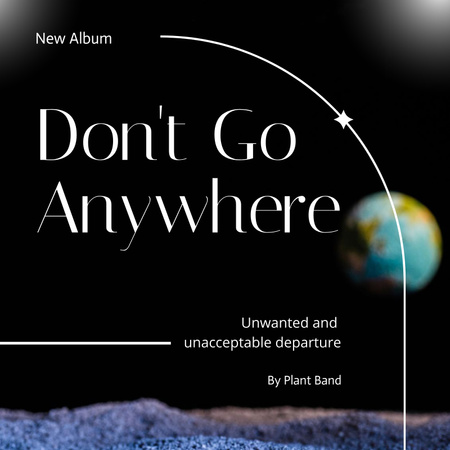Novo álbum de Don't Go Anywhere Album Cover Modelo de Design