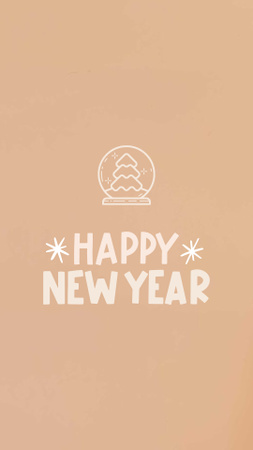 New Year Party Golden Champagne Instagram Story Design Template