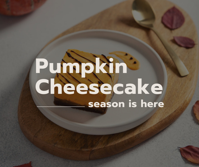 Offer of Tasty Pumpkin Cheesecake Facebook Modelo de Design