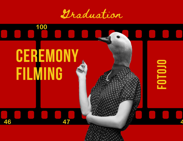 Platilla de diseño Graduation Ceremony Photo Filming Offer Flyer 8.5x11in Horizontal