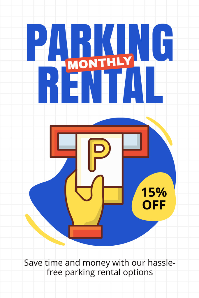 Pass to Orenda Parking Lot with Discount Pinterest Design Template