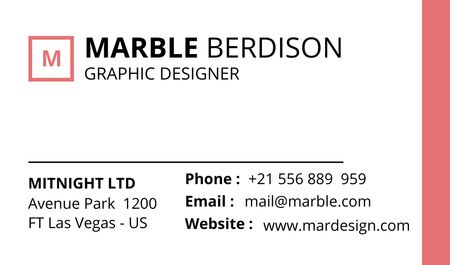 Graphic Designer Introductory Card Business card Design Template