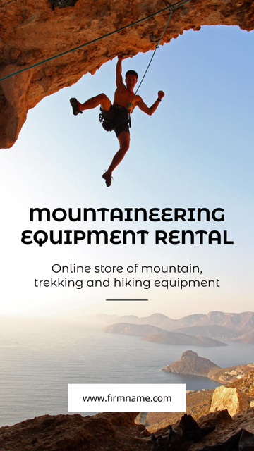 Modèle de visuel Climbing Equipment Offer - Instagram Story