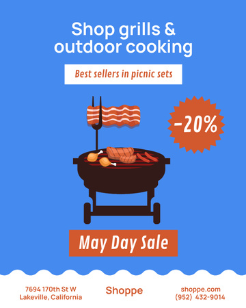 May Day Sale Announcement Poster 16x20in Design Template