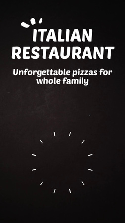Ontwerpsjabloon van TikTok Video van Italiaanse pizzeria-restaurantaanbieding met pizza