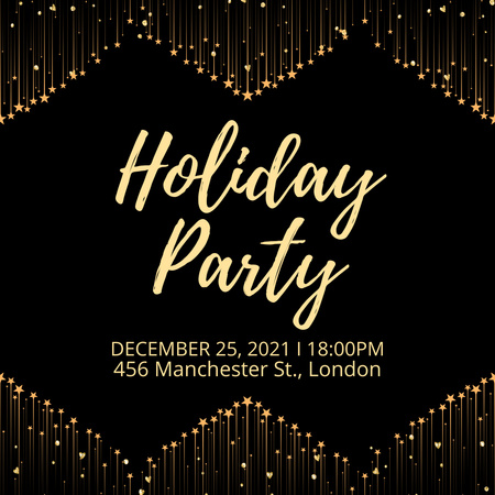 Christmas Holiday Party Announcement Instagram Design Template