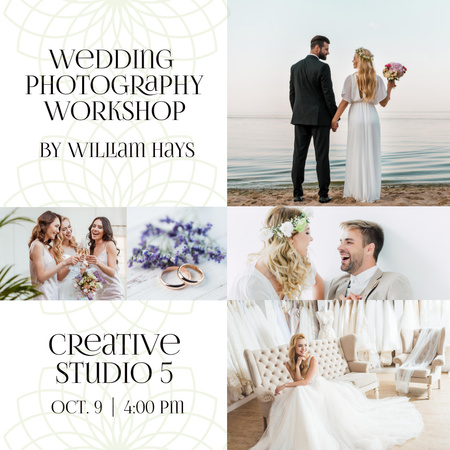Ontwerpsjabloon van Instagram van Wedding Photography Workshop Announcement