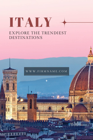 Travel Tour Ad Postcard 4x6in Vertical Design Template