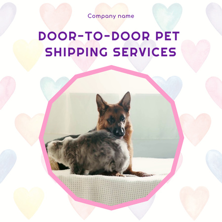Platilla de diseño Pet Shipping Services Offer Animated Post