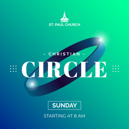 Convite para evento na igreja cristã Instagram Modelo de Design