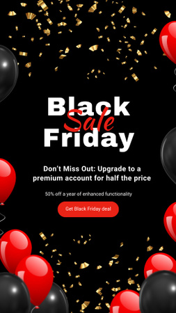 Black Friday Sale Offer For Digital Service Instagram Story Design Template