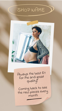 Designvorlage Clothes Sale Offer with Pregnant Woman für Instagram Story