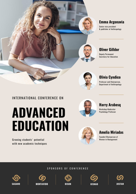 Education Conference Announcement Poster 28x40in tervezősablon