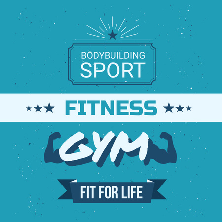 Fitness gym Advertisement Instagram Design Template