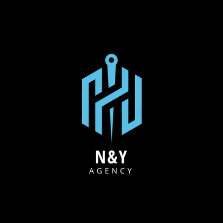N&Y ügynökség logótervezés Logo tervezősablon