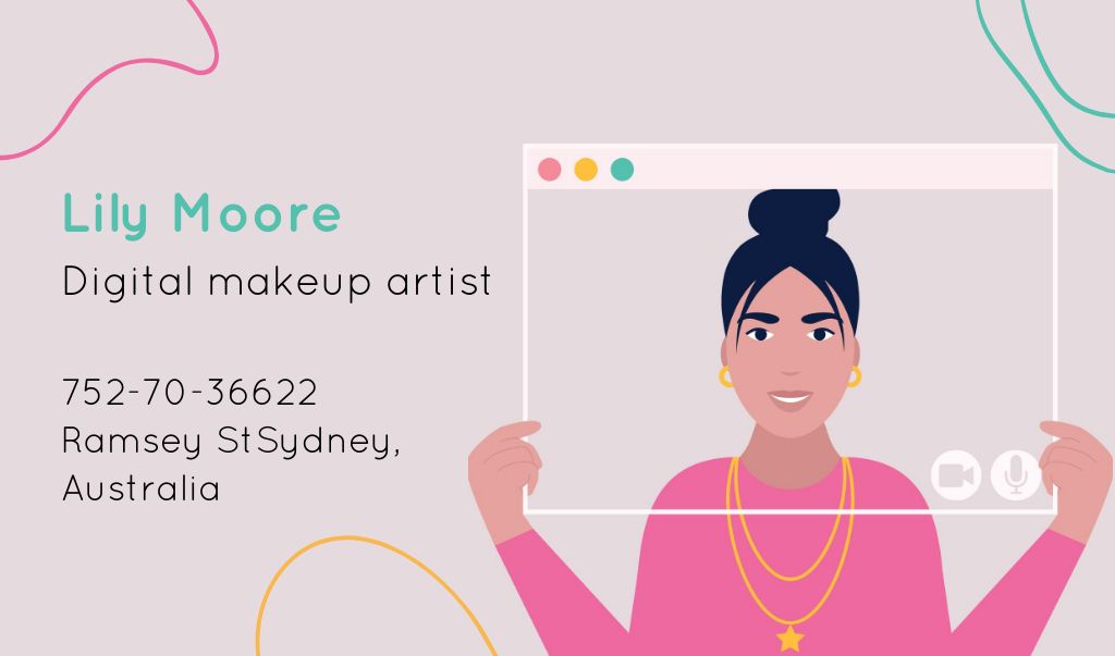 Web Service of Digital Makeup Business card – шаблон для дизайна