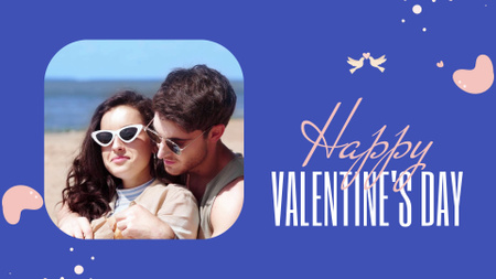 Plantilla de diseño de Celebrando juntos el día de San Valentín en la playa Full HD video 