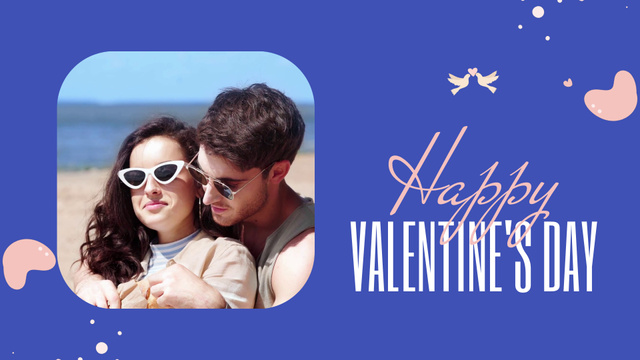 Celebrating Valentine's Day Together On Seaside Full HD video Design Template