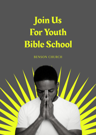 Youth Bible School Invitation Flayer Design Template