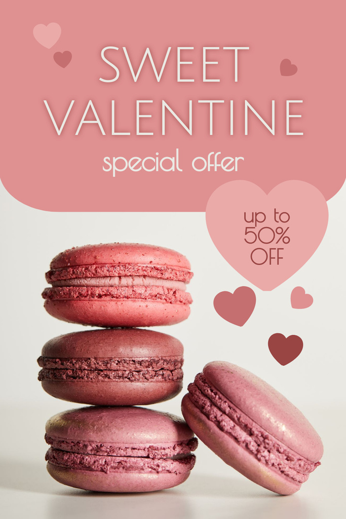 Valentine's Day Sweets Special Offer Pinterest Tasarım Şablonu