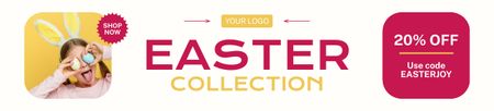 Designvorlage Osterkollektion-Anzeige mit Rabatt für Ebay Store Billboard