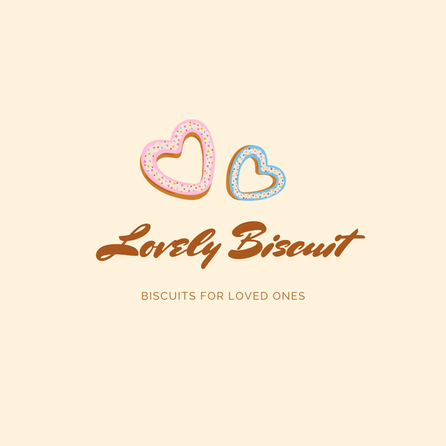 Bakery Shop Ad With Lovely Biscuits Offer Logo Šablona návrhu