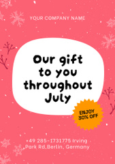Amusing Christmas in July Festivities Announcement With Presents