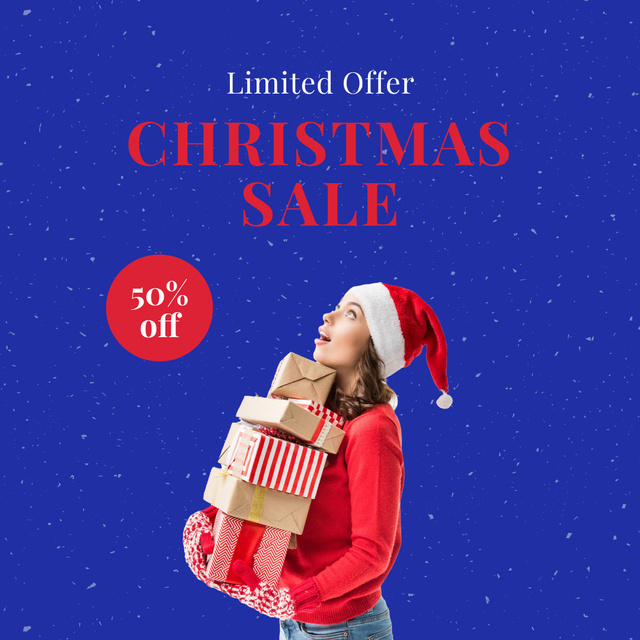 Amazing Christmas Sale of Gifts and Surprises Instagramデザインテンプレート