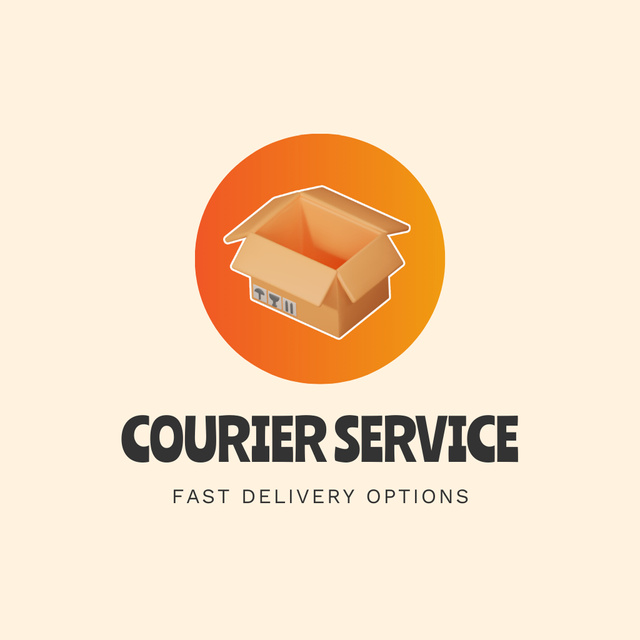 Fast Courier Services Emblem Animated Logo Design Template
