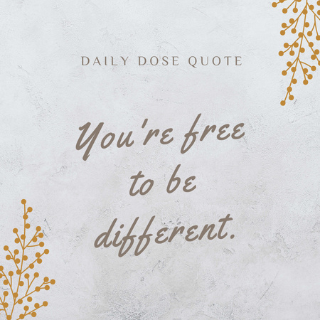 Inspirational Quote with Twigs Instagram Design Template