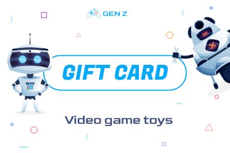 Ontwerpsjabloon van Gift Certificate van Video Game Toys Ad