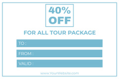 Tour Offer from Travel Agency on Simple Blue and White