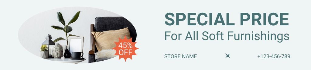 Modèle de visuel Special Price for Soft Furnishing - Ebay Store Billboard