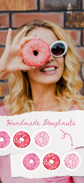 Doughnut Shop Offer of Sweet Treats Choice Snapchat Geofilter Design Template