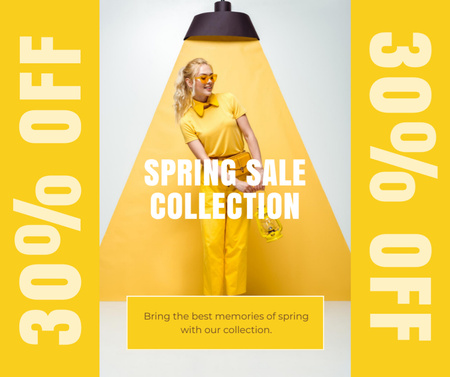 Template di design Trendy Items Sale in Yellow Facebook