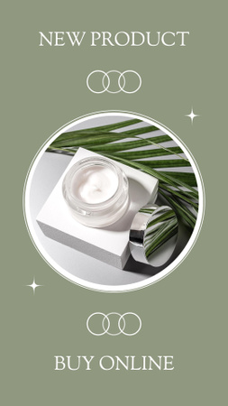 Designvorlage New Skincare Cream Ad für Instagram Story