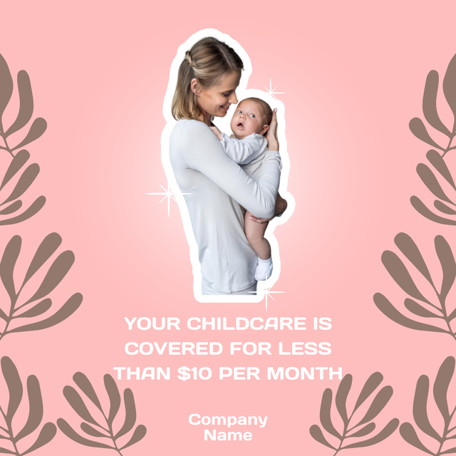 Little Angels Babysitting Services for Little Angels Instagram Design Template