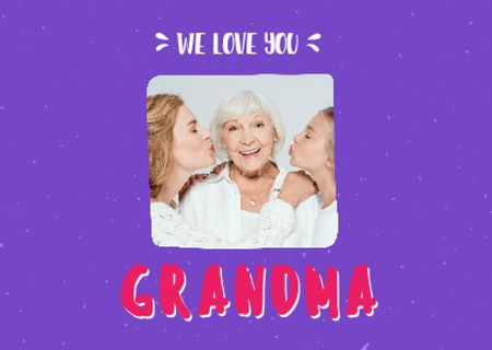 Ontwerpsjabloon van Card van Cute Phrase for Grandma