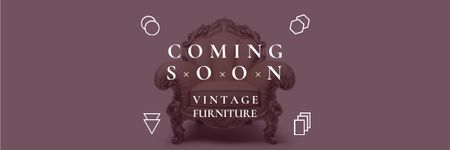 Ontwerpsjabloon van Email header van Vintage furniture shop Opening Announcement