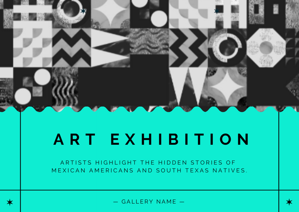 Platilla de diseño Art Exhibition Announcement Card