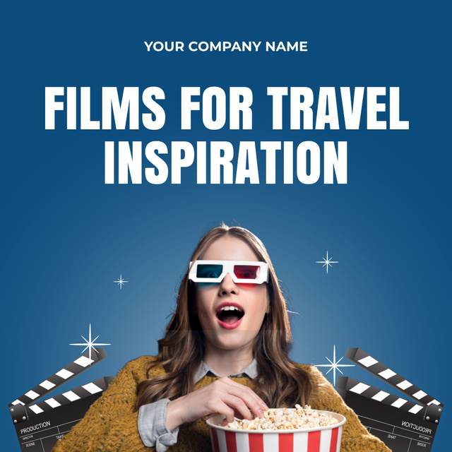Films for Travel Inspiration Instagram Šablona návrhu