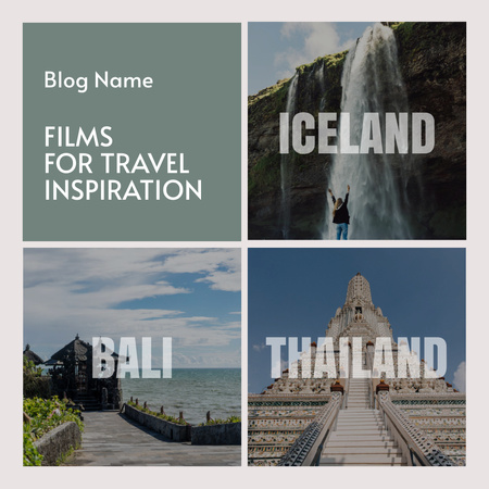 matkailu blogi edistäminen Instagram Design Template