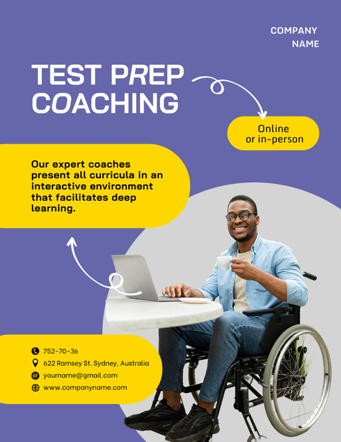 Educational Coaching Services Offer Poster 8.5x11in Tasarım Şablonu