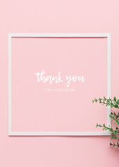 Cute Thankful Phrase in Pink