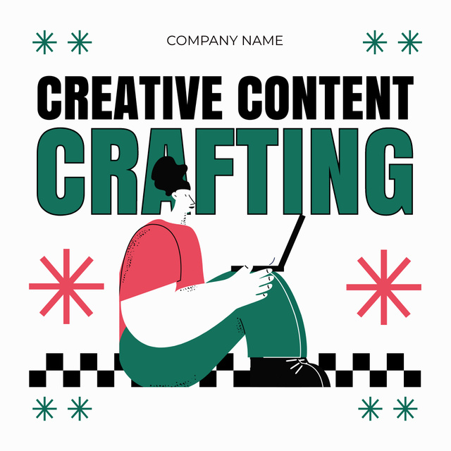 Original Content Creating Service Offer Instagram AD – шаблон для дизайну