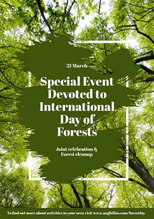 Special Event devoted to International Day of Forests Poster Design Template